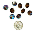 Vintage Swarovski Crystal Beads - Article 5307 - 10mm - Smoked Topaz AB