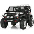 12V Kids Electric Ride On Truck with Remote Control and Operation Lever-Black