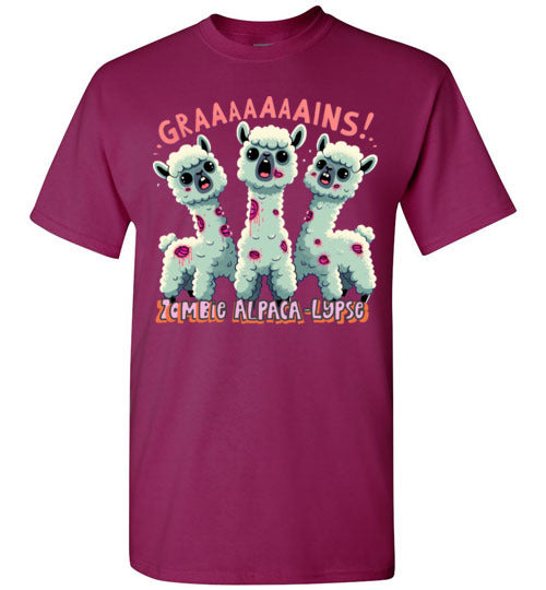 t-shirt: Halloween GRAINS Zombie Alpaca-lypse Gildan Short-Sleeve T-Shirt