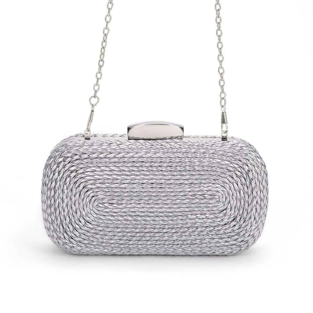 PU women's bag single shoulder woven evening bag