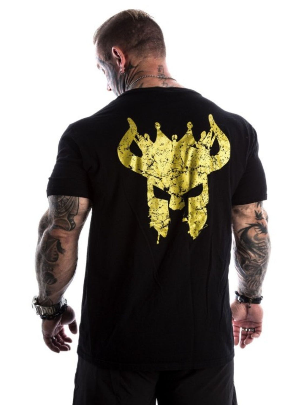 Men's Plus Size Graphic Back Round Neck Short Sleeve T-Shirt