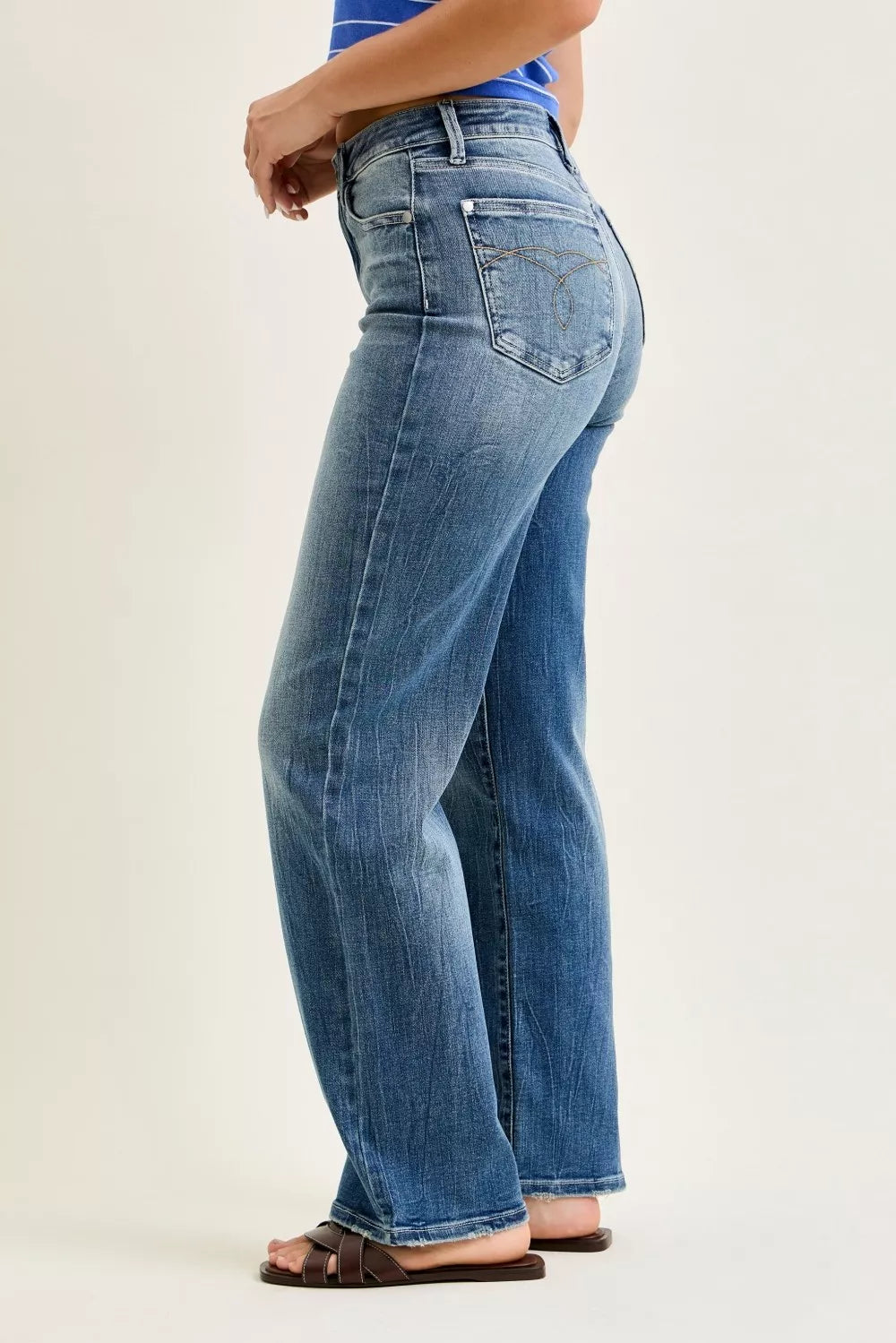 Judy Blue Mid Rise 90s Straight Jeans Women's