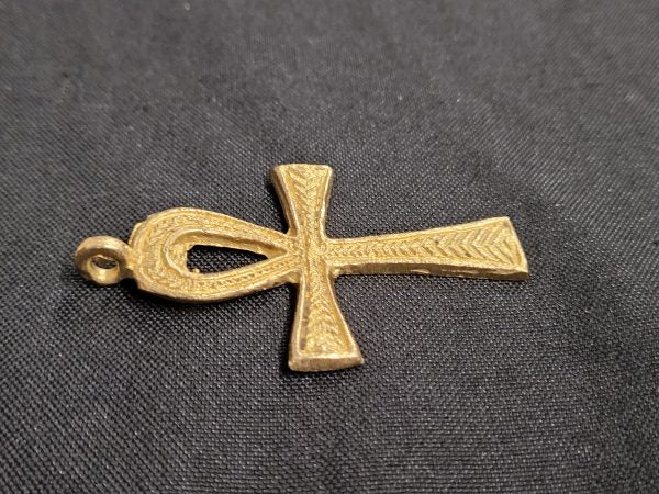 Ghana brass pendants, brass Ankh pendant