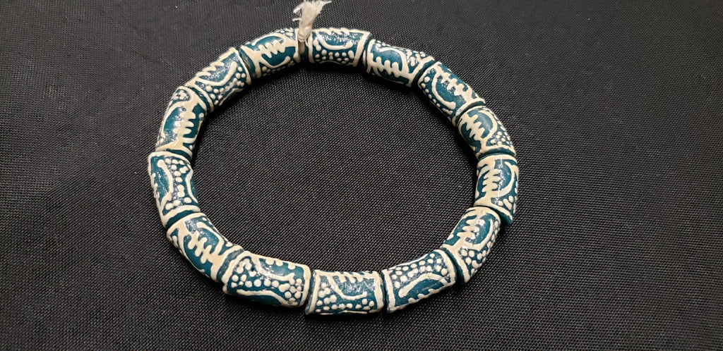African Beads, Gye Nyame Glass Beads for Jewelry Making