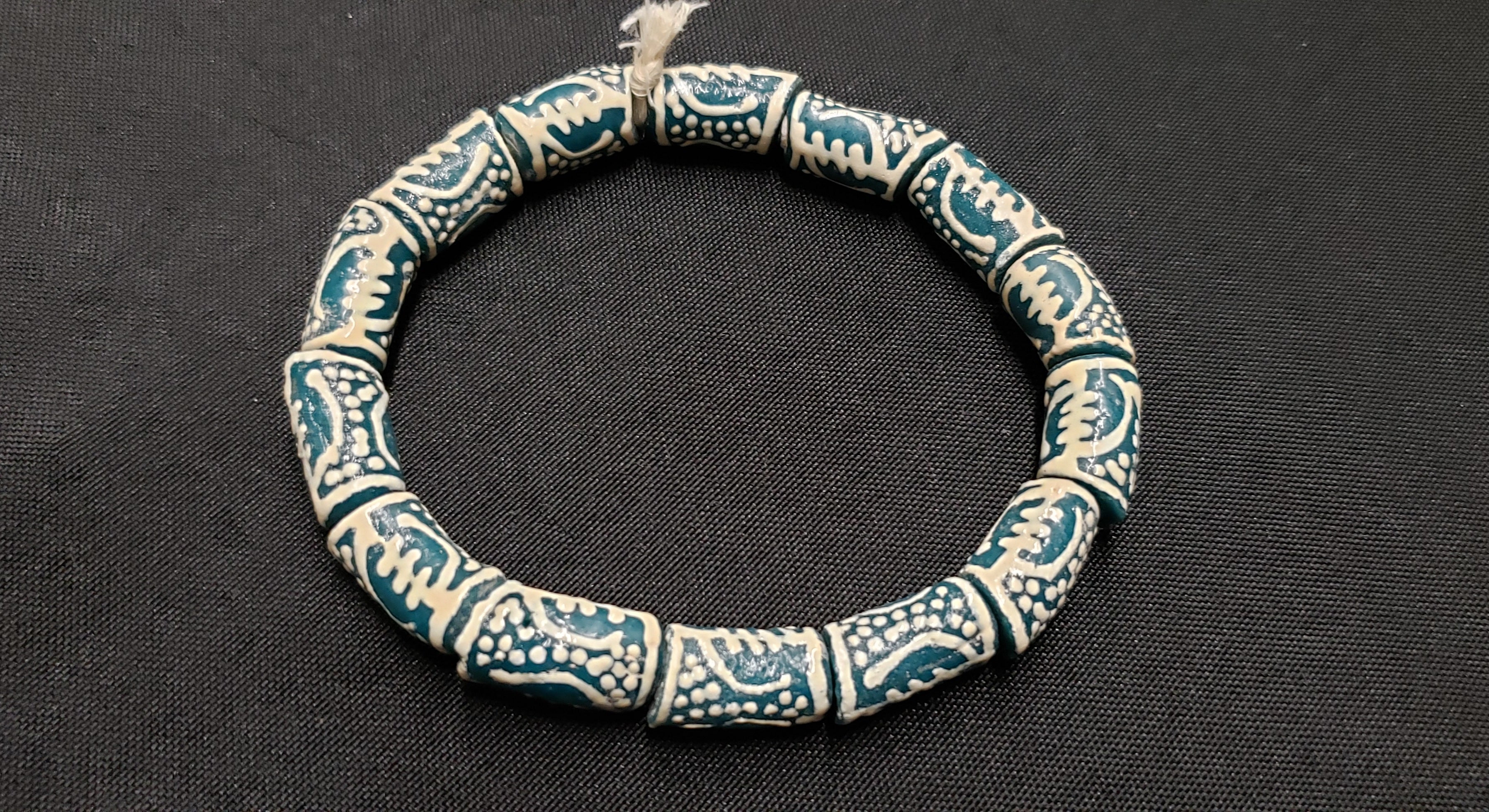 African Beads, Gye Nyame Glass Beads for Jewelry Making