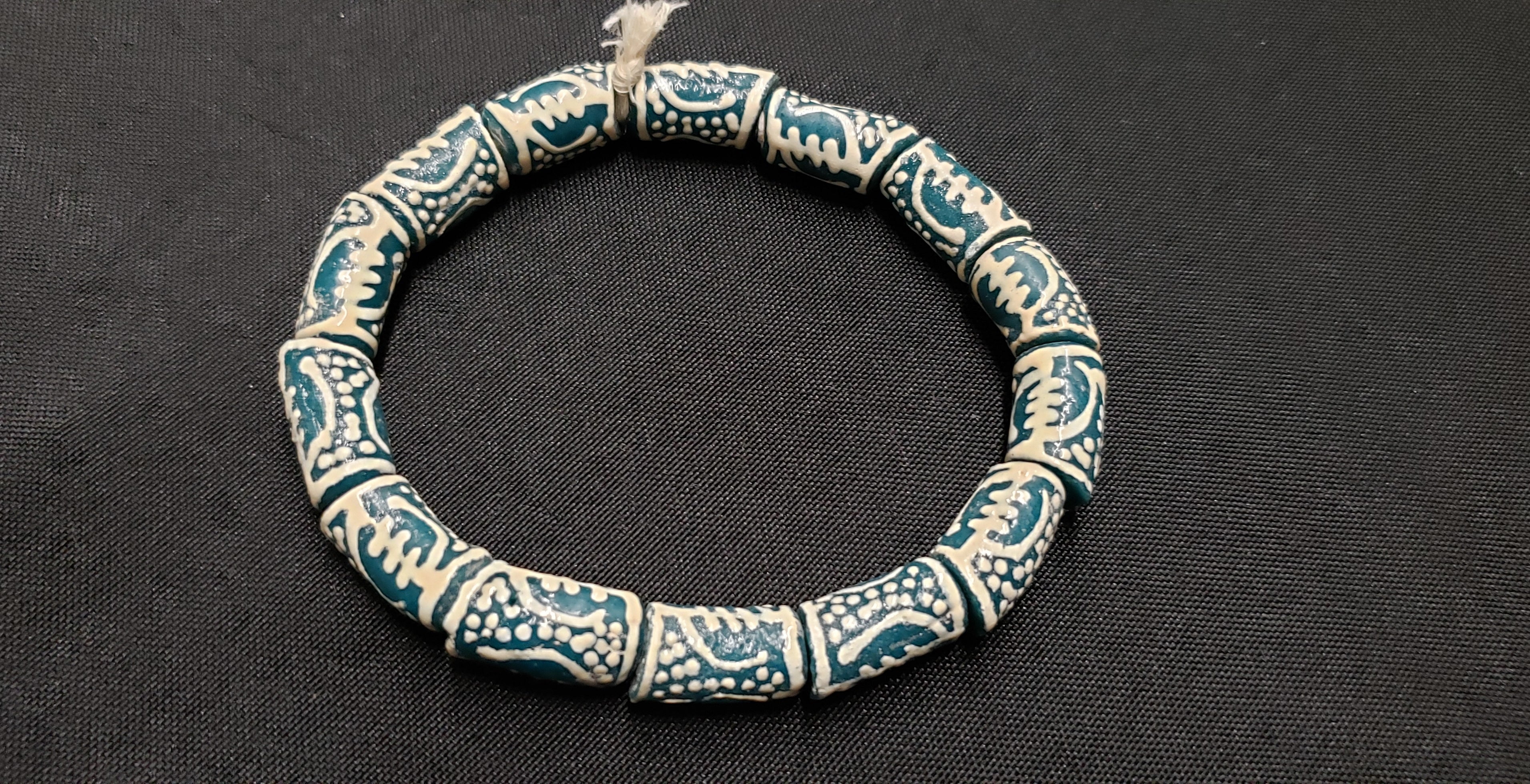 African Beads, Gye Nyame Glass Beads for Jewelry Making