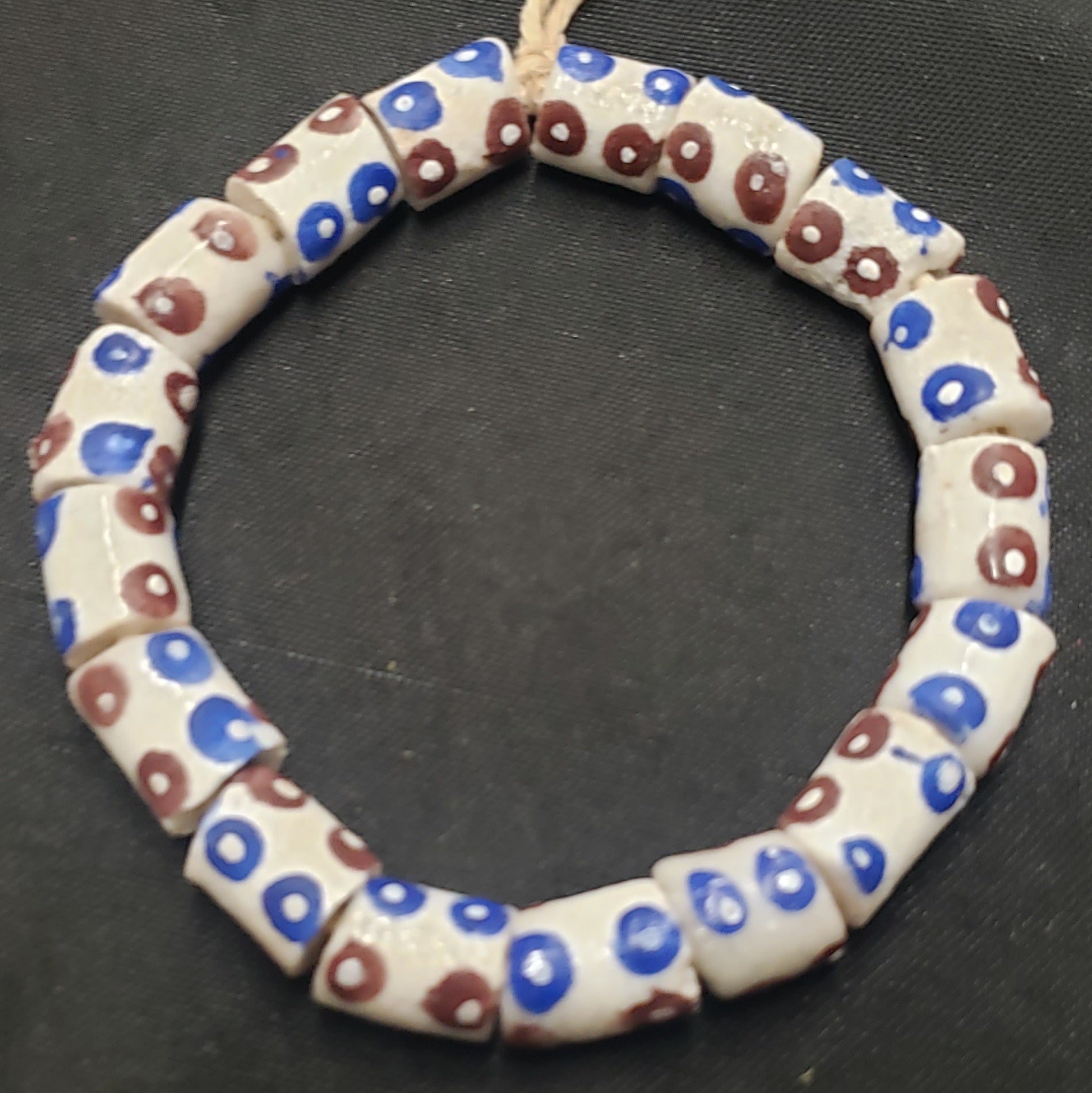 African glass beads, evil eye beads, AAB# 1583