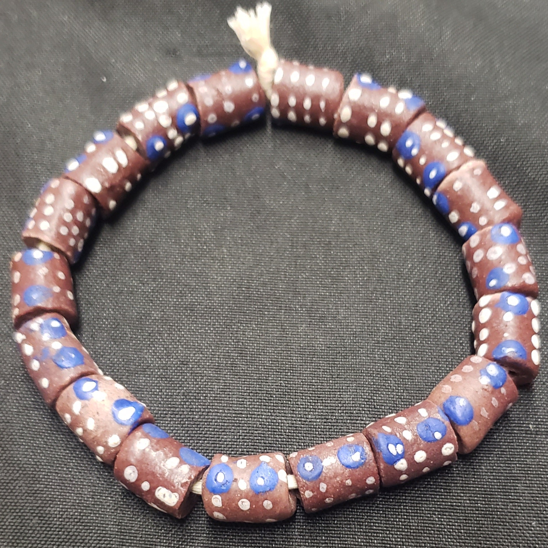 African glass beads, evil eye beads, AAB# 1585