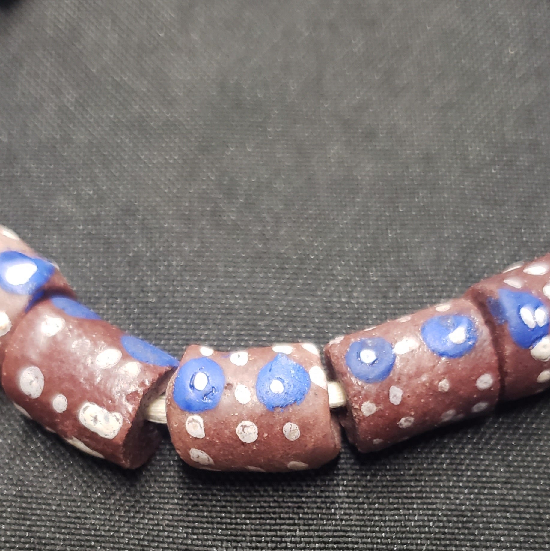 African glass beads, evil eye beads, AAB# 1585