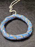 Painted African Recycled Glass Beads - Medium Tube Beads #1310