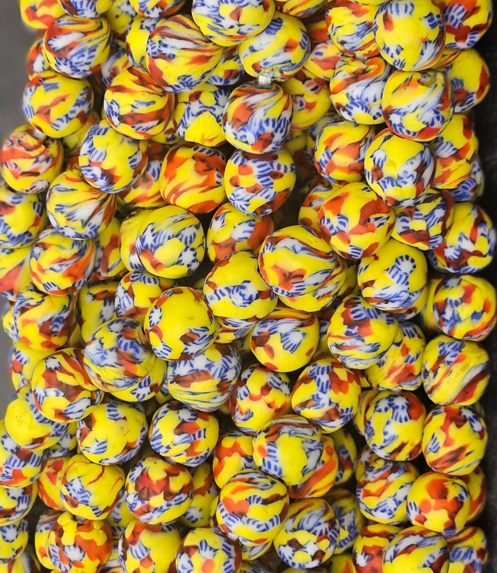 Fused African Recycled Glass Beads – Round #3516