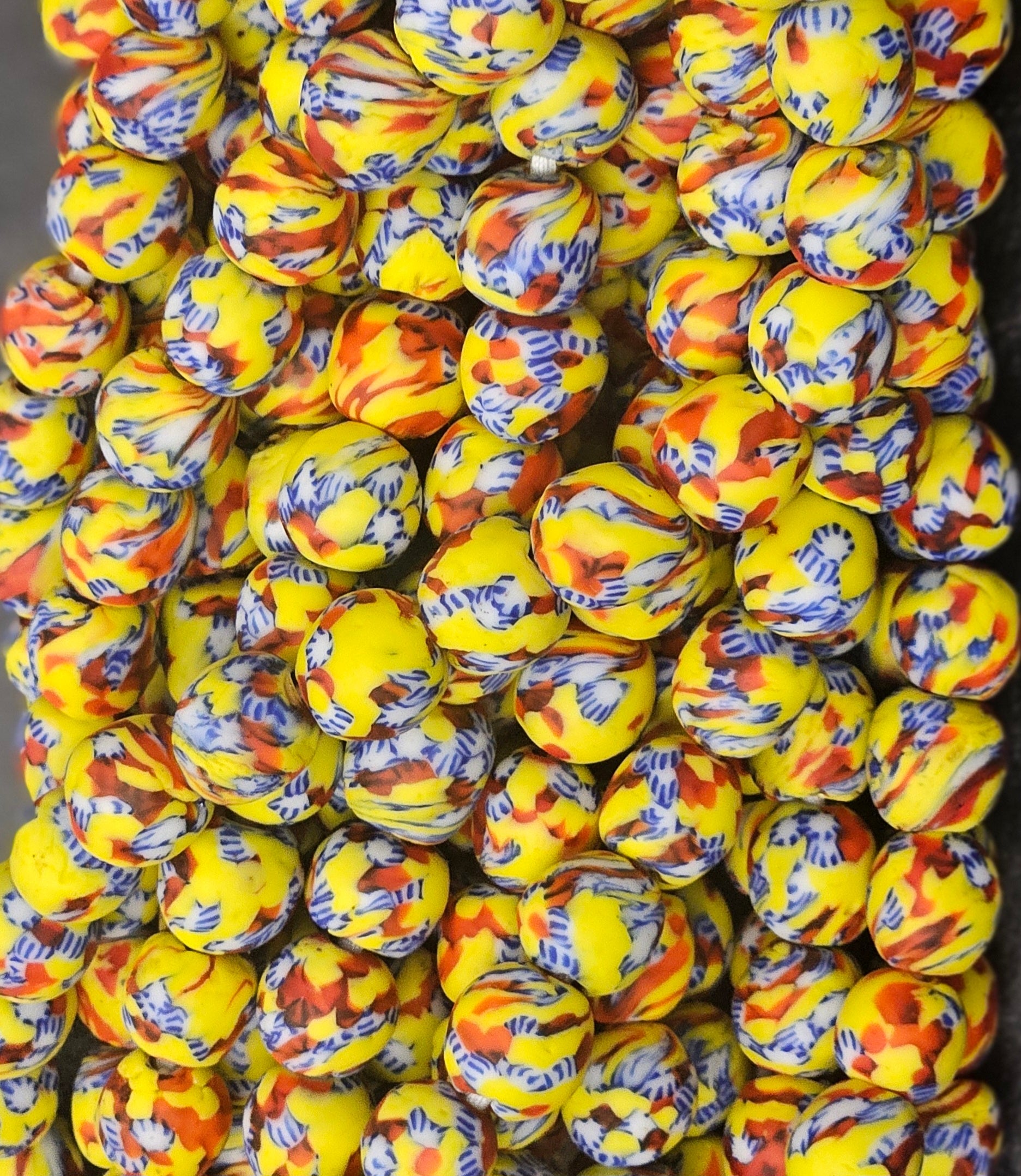 Fused African Recycled Glass Beads – Round #3516