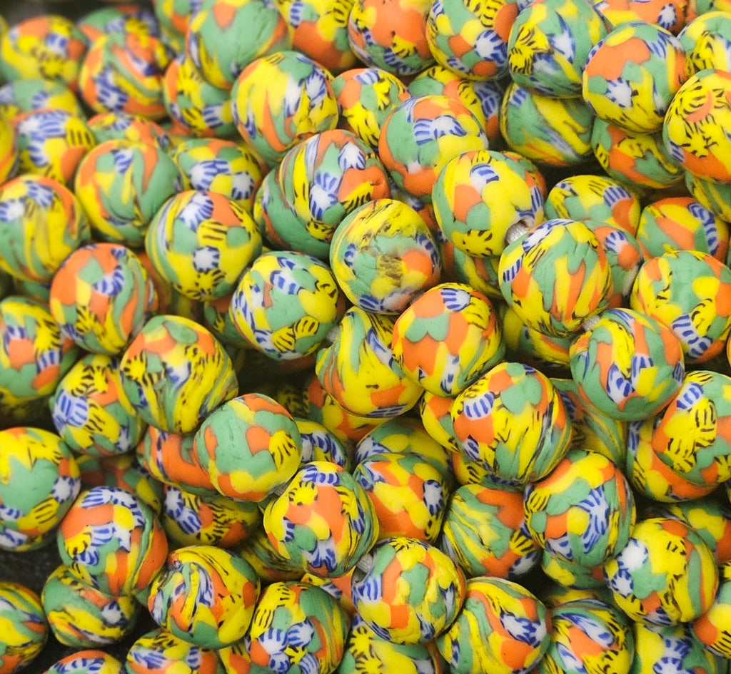 Fused African Recycled Glass Beads – Round #3510