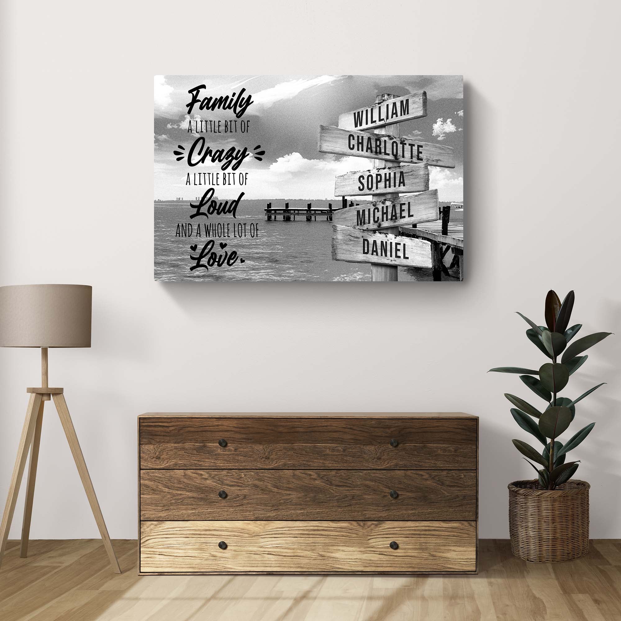 A Lot of Love Family Names Sign