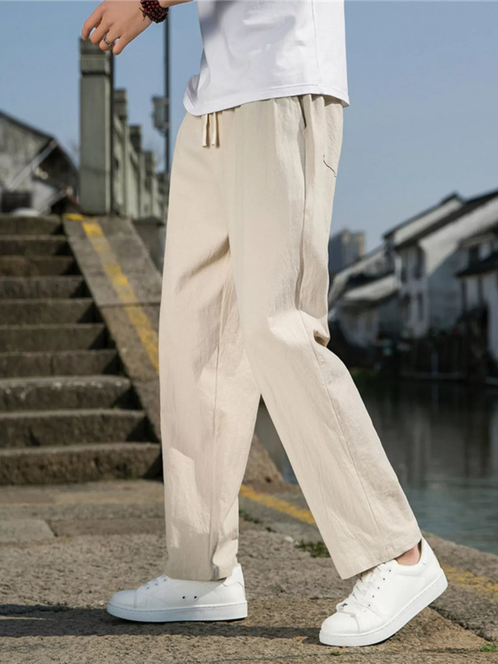 Men's Plus Size Loose Fit Drawstring Casual Pants