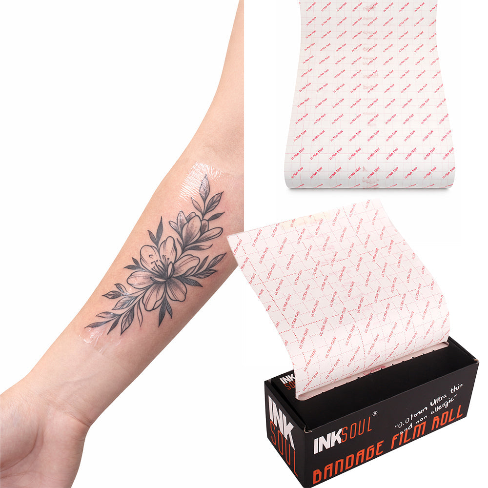 INKSOUL® Tattoo Aftercare Bandage Film 0.01mm ultrathin Roll 6in X 10yd