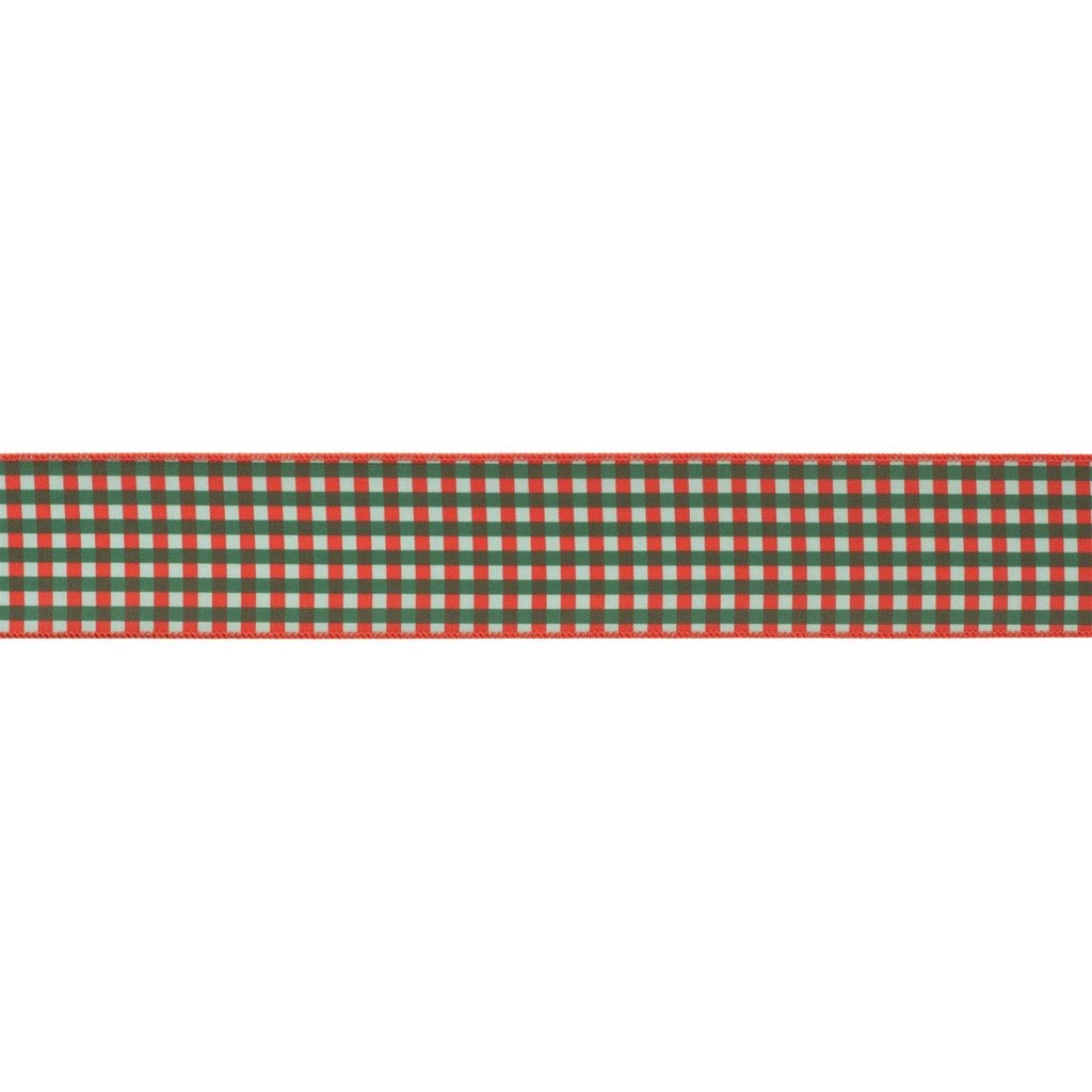Plaid Wired Ribbon 4" x 5 Yds