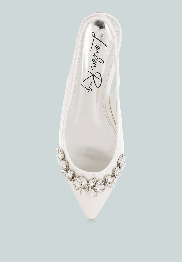 Adhara Diamante Embellished Flat Sandals