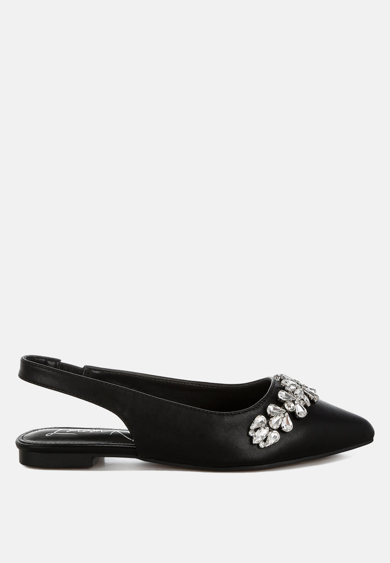 Adhara Diamante Embellished Flat Sandals