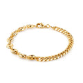 RMZ GOLD NYC Cute 18K Gold Mariner & Cuban Link Anklet