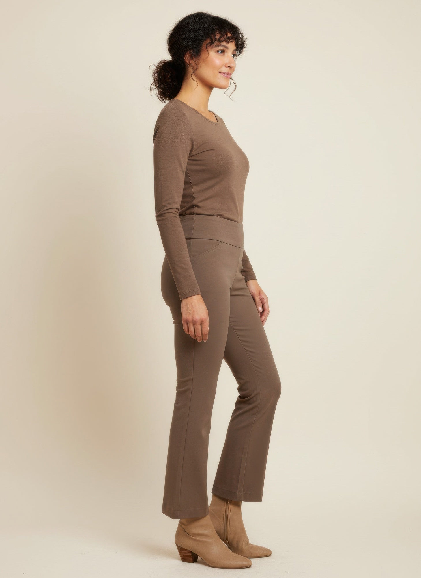 Solid Pull On Pants