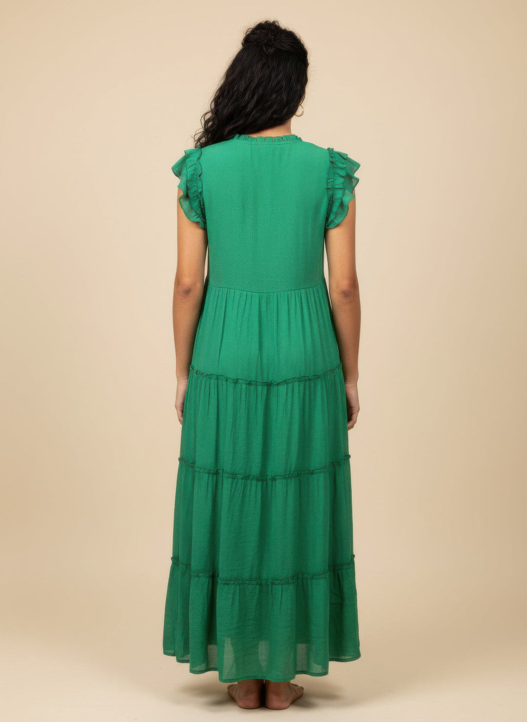 Mlle Gabrielle Solid Cap Sleeve Dress