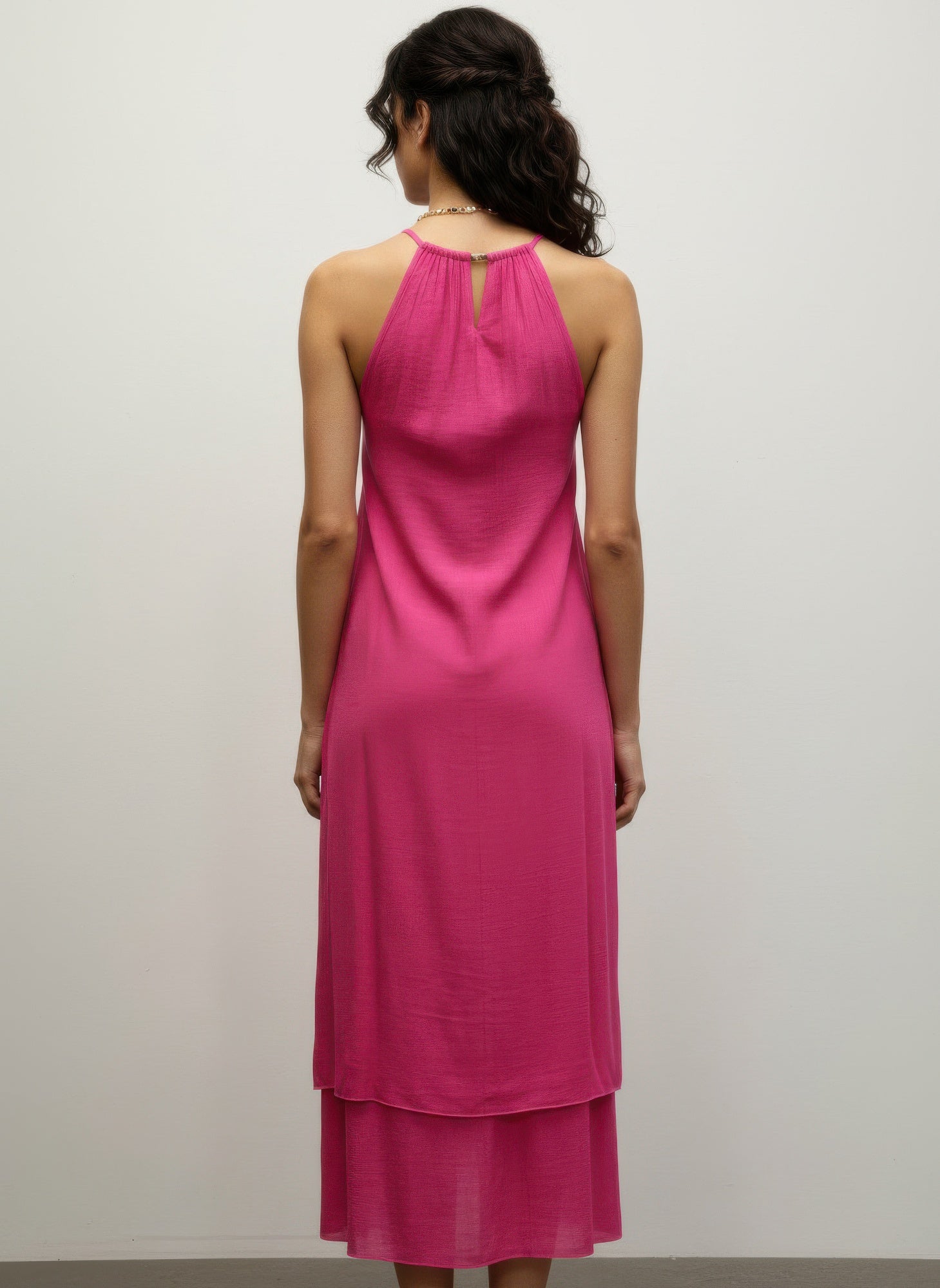 Solid Color Sleeveless Dress