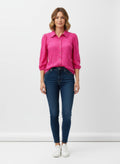 Solid Color 3/4 Sleeve Blouse