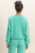 Raw Edge Detail Burnout Sweatshirt