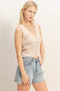 V-neck Knit Tank Top