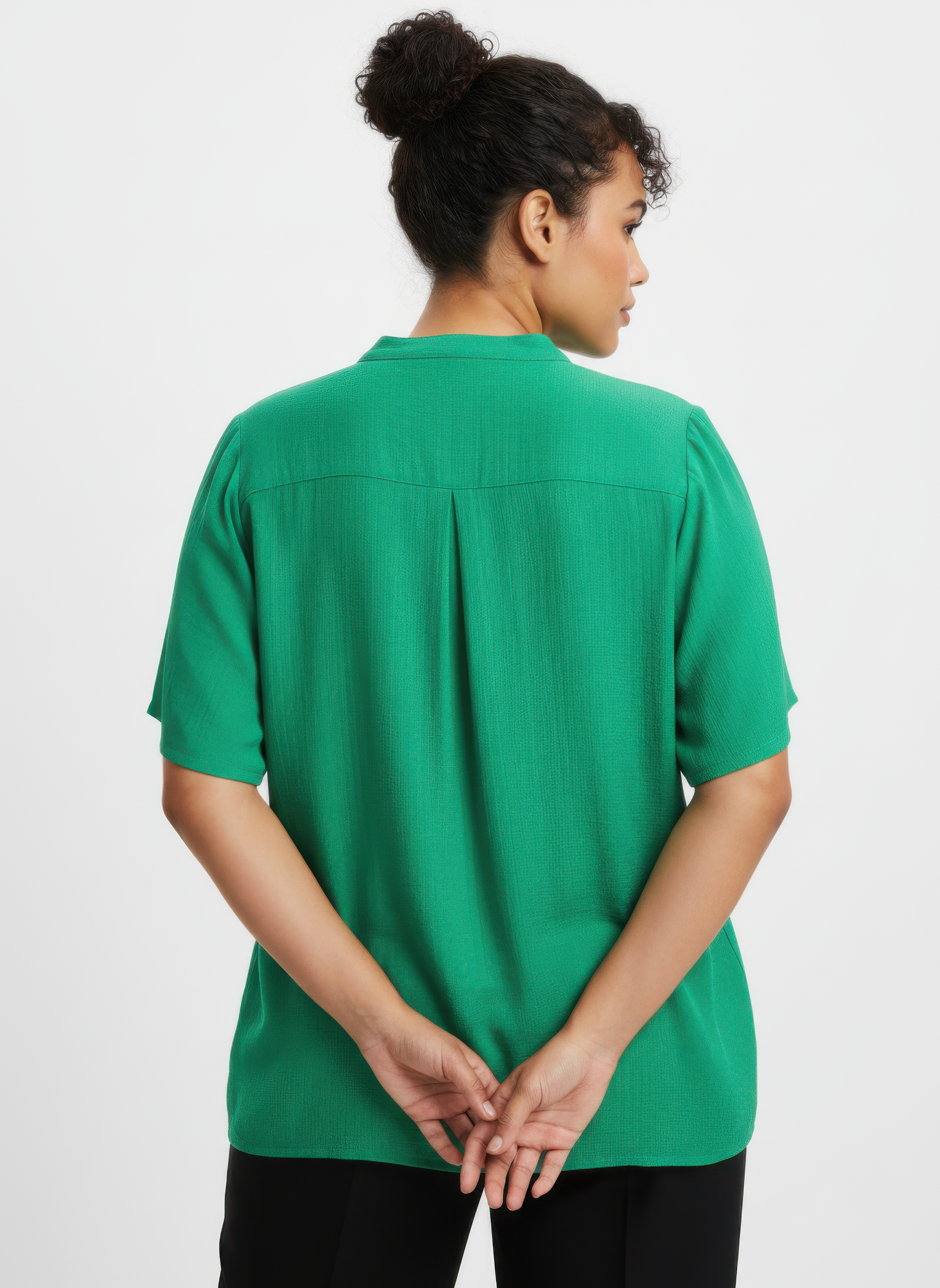 Zip-front Utility Pocket Knit Top
