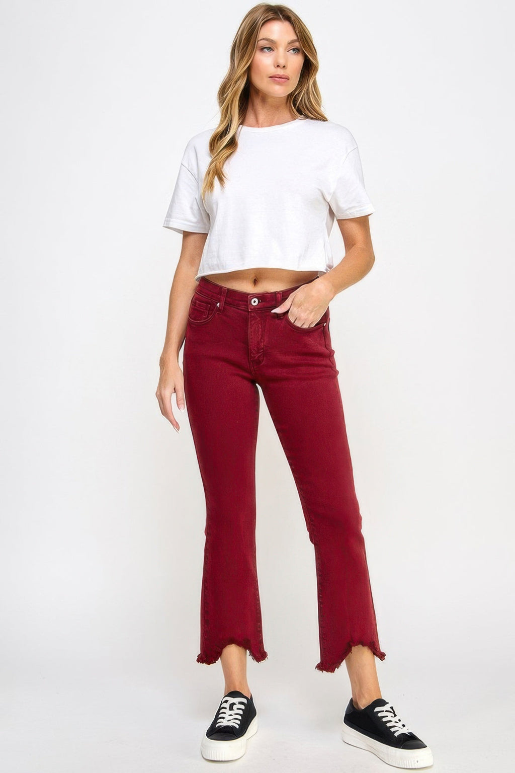 Mid Rise Stretch Tummy Control Kick Flare