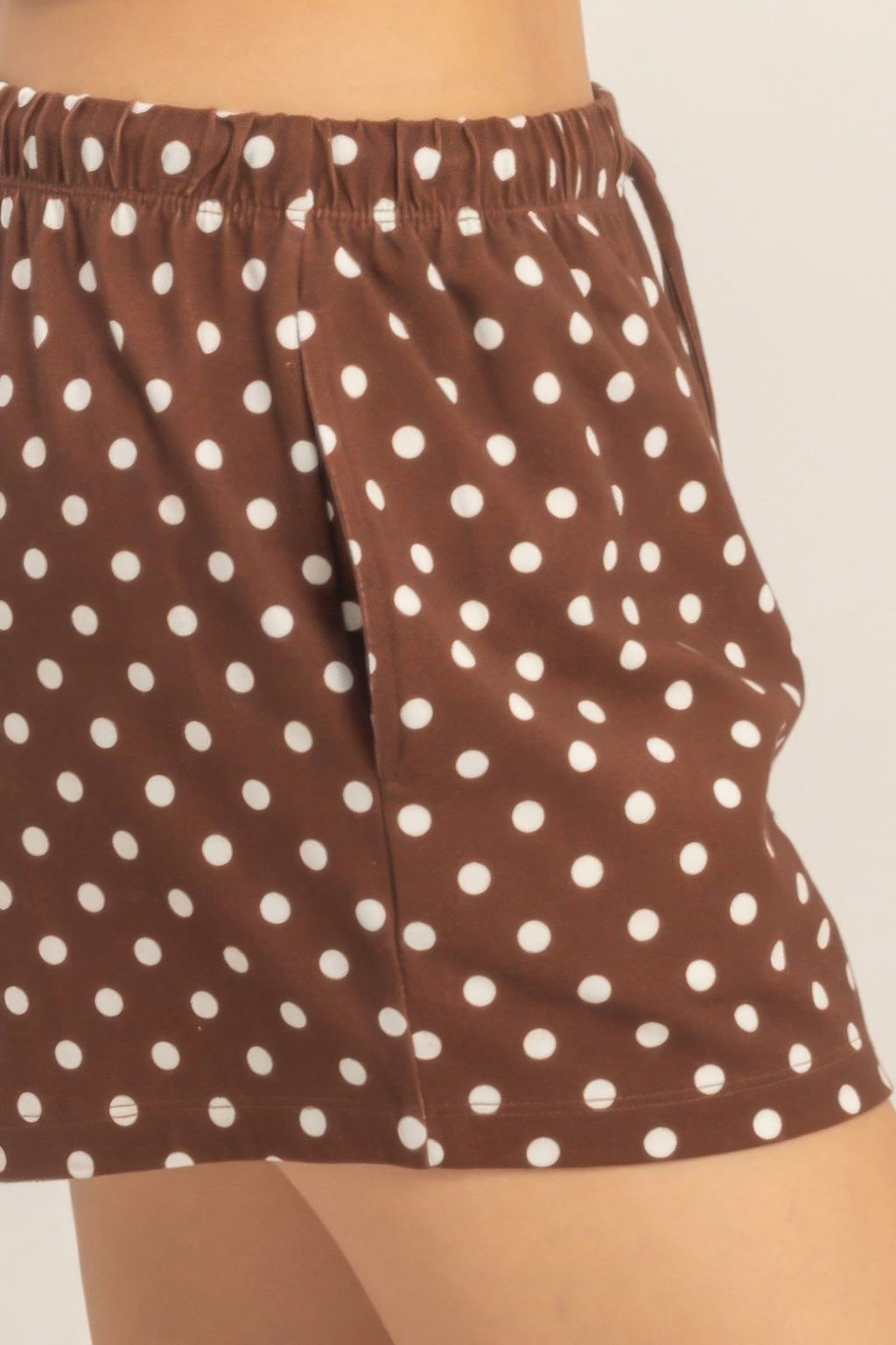 Polka Dot Drawstring Shorts