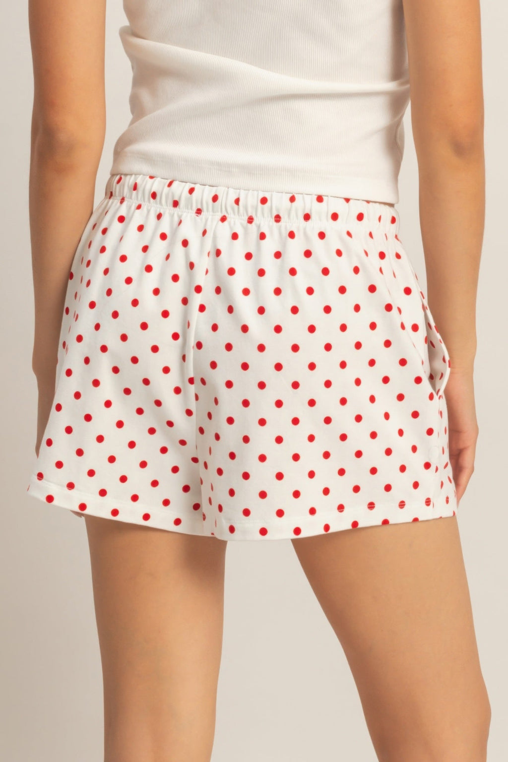 Polka Dot Drawstring Shorts