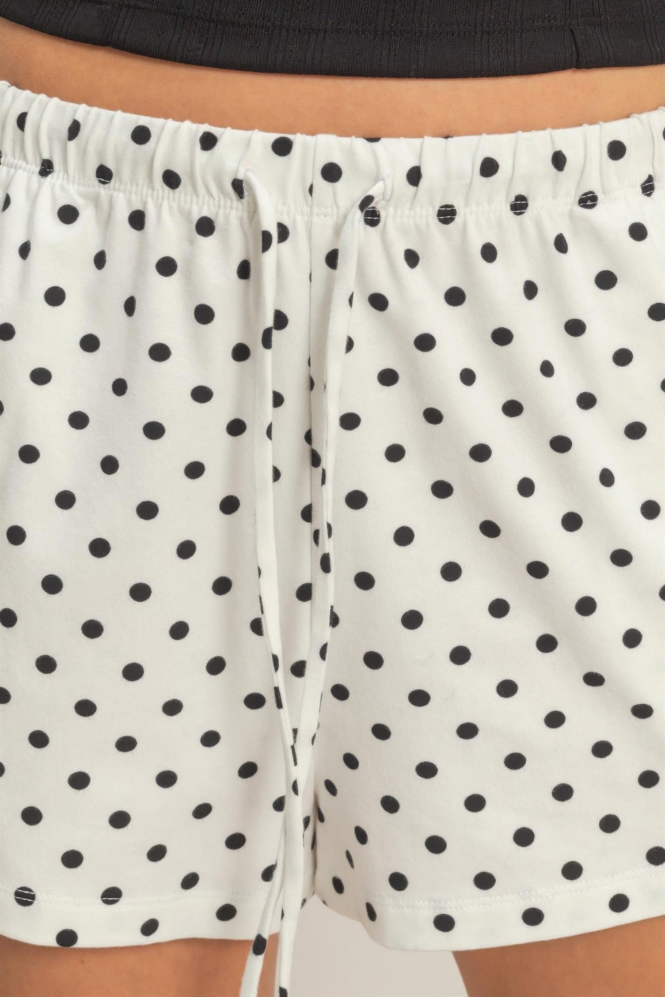 Polka Dot Drawstring Shorts