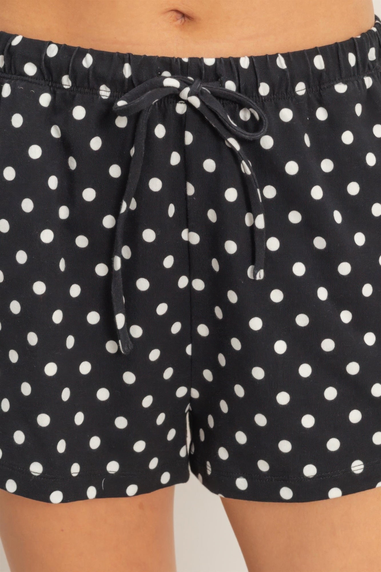 Polka Dot Drawstring Shorts