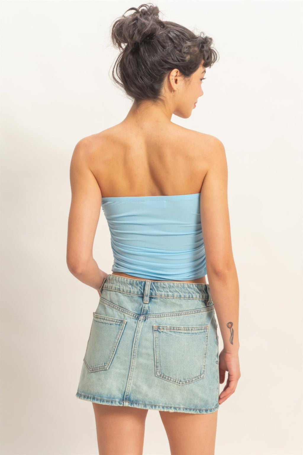 Ruched Bandeau Tube Top
