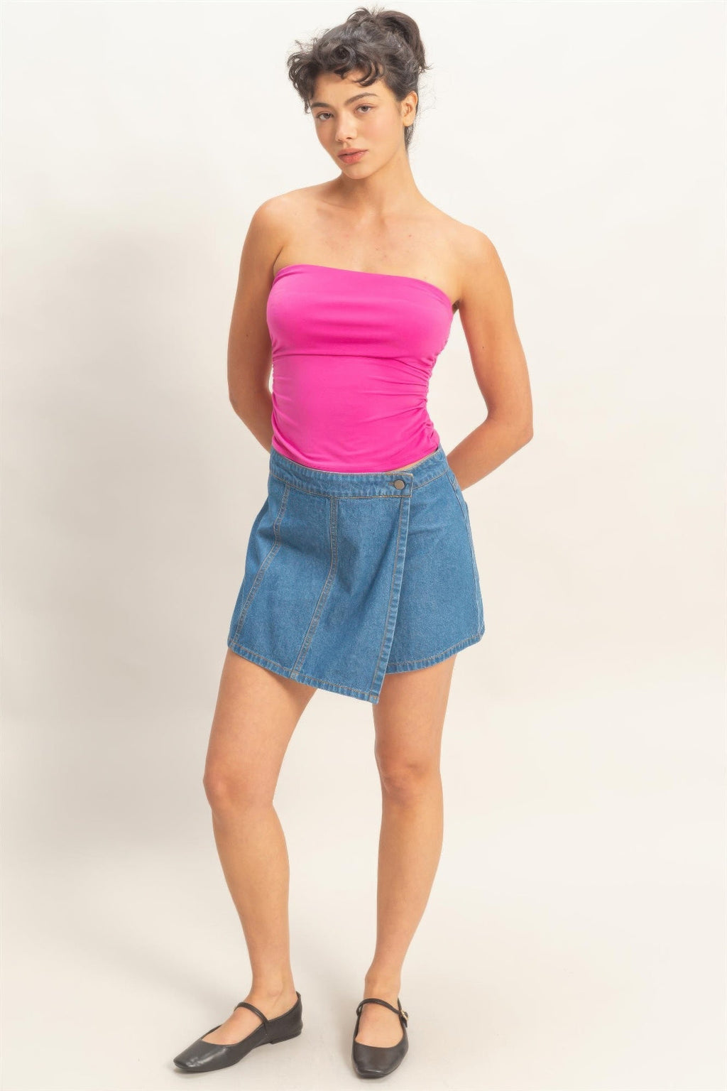Ruched Bandeau Tube Top