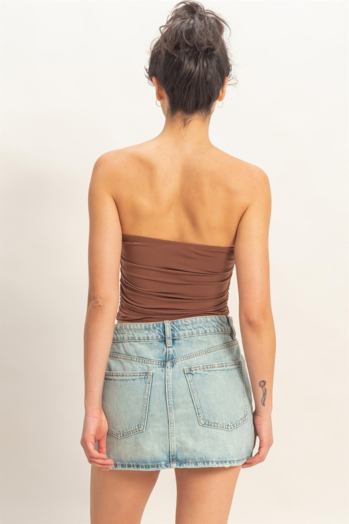 Ruched Bandeau Tube Top
