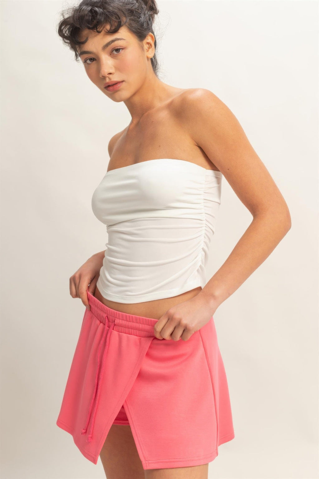 Ruched Bandeau Tube Top