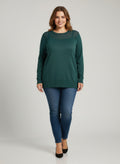 Burgundy Shimmer Detail Knit Tunic Top
