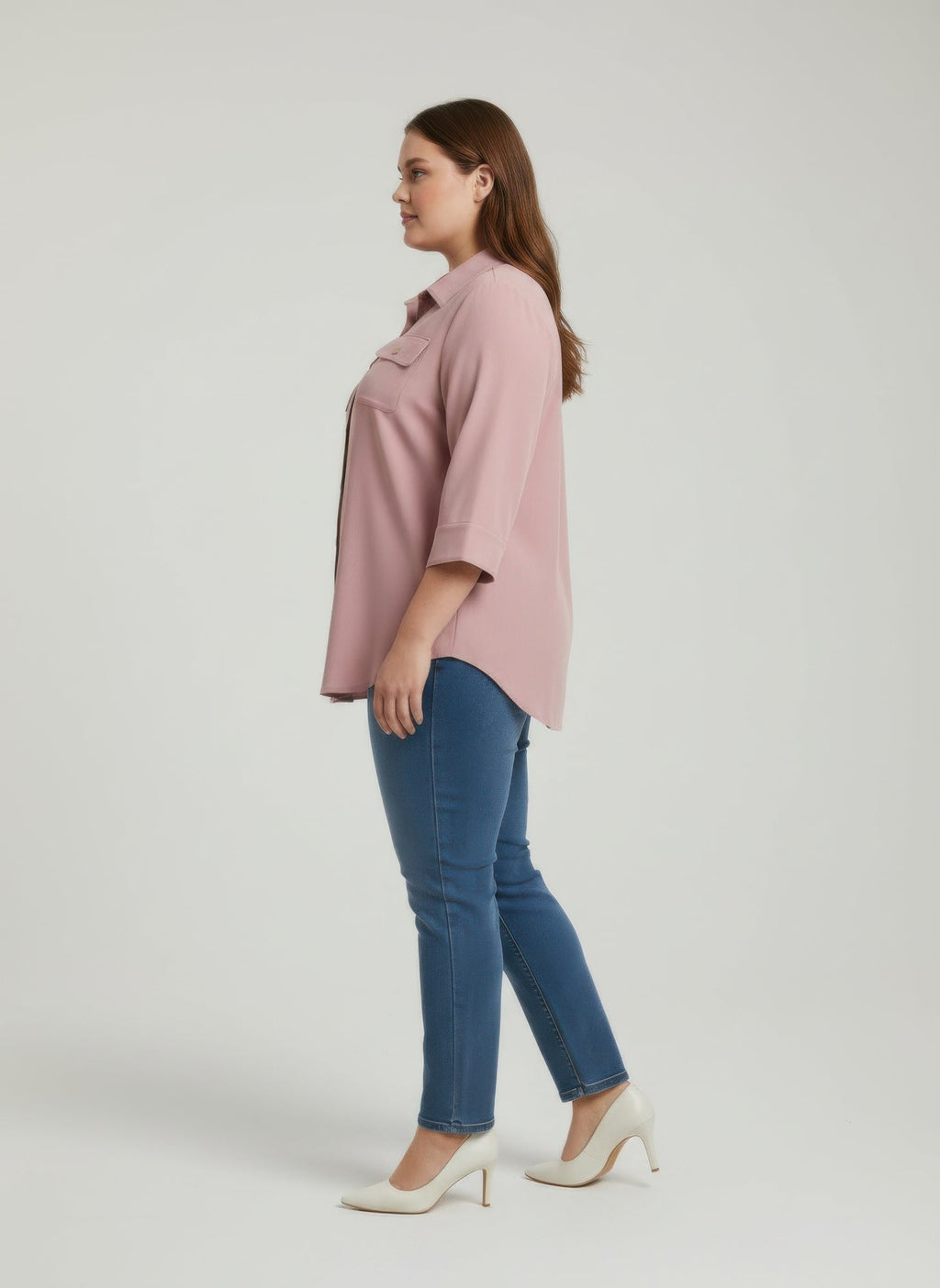 Sand Utility Button Front Shirt Tunic