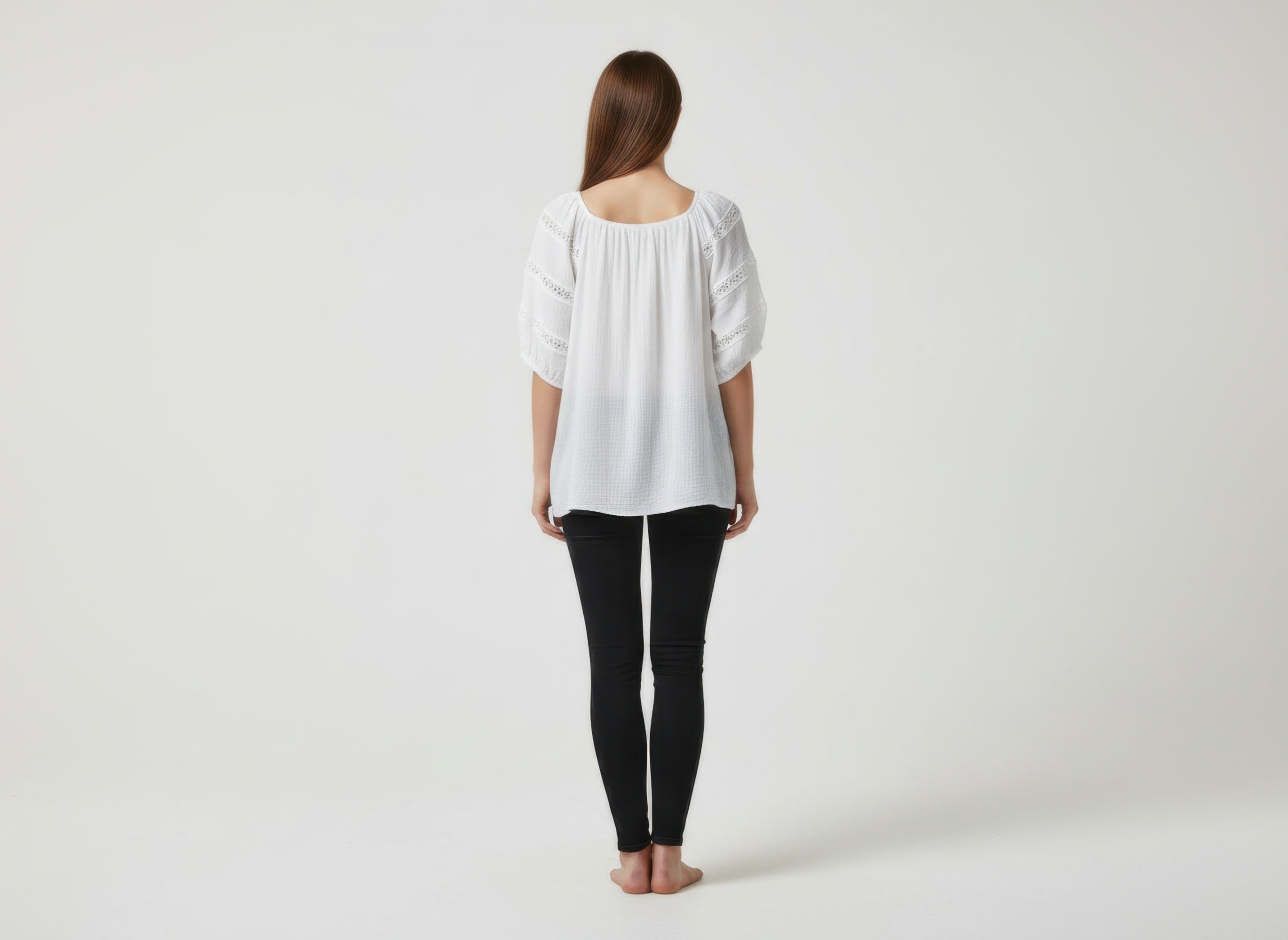 Unique Spectrum Solid Short Sleeve Blouse