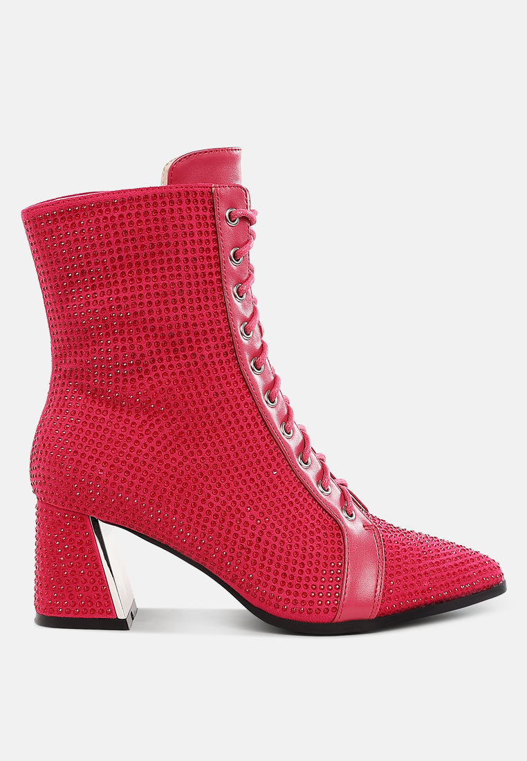 Calla Rhinestone Embellished Ankle Boots