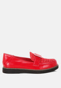 Elaris Tweed & Faux Leather Loafers