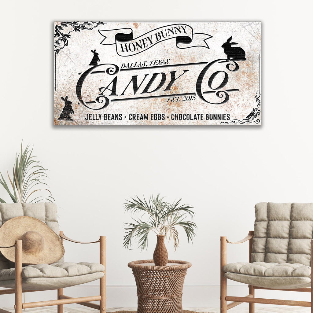 Honey Bunny Candy Company Sign