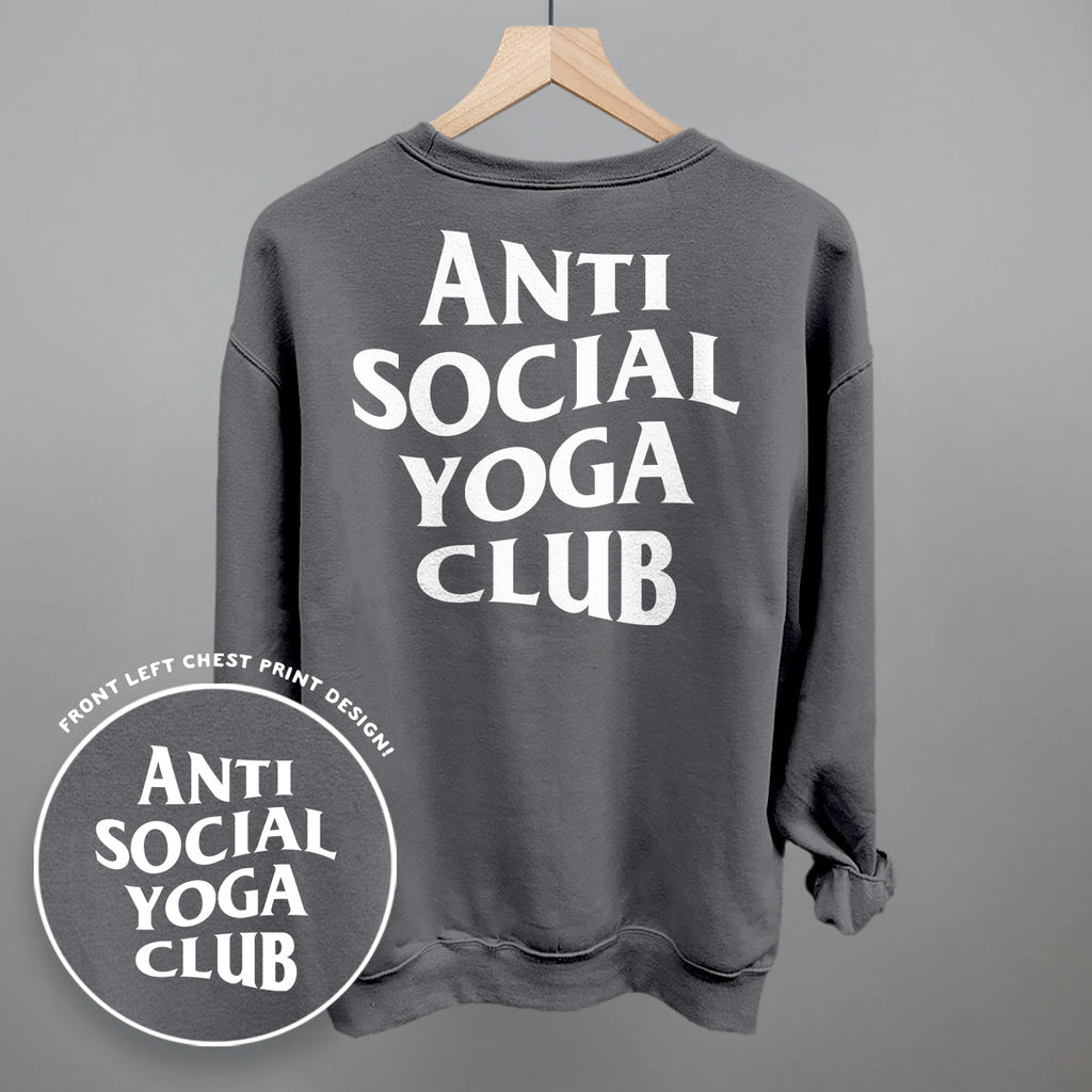 Anti Social Yoga Club (White) (Back Print)