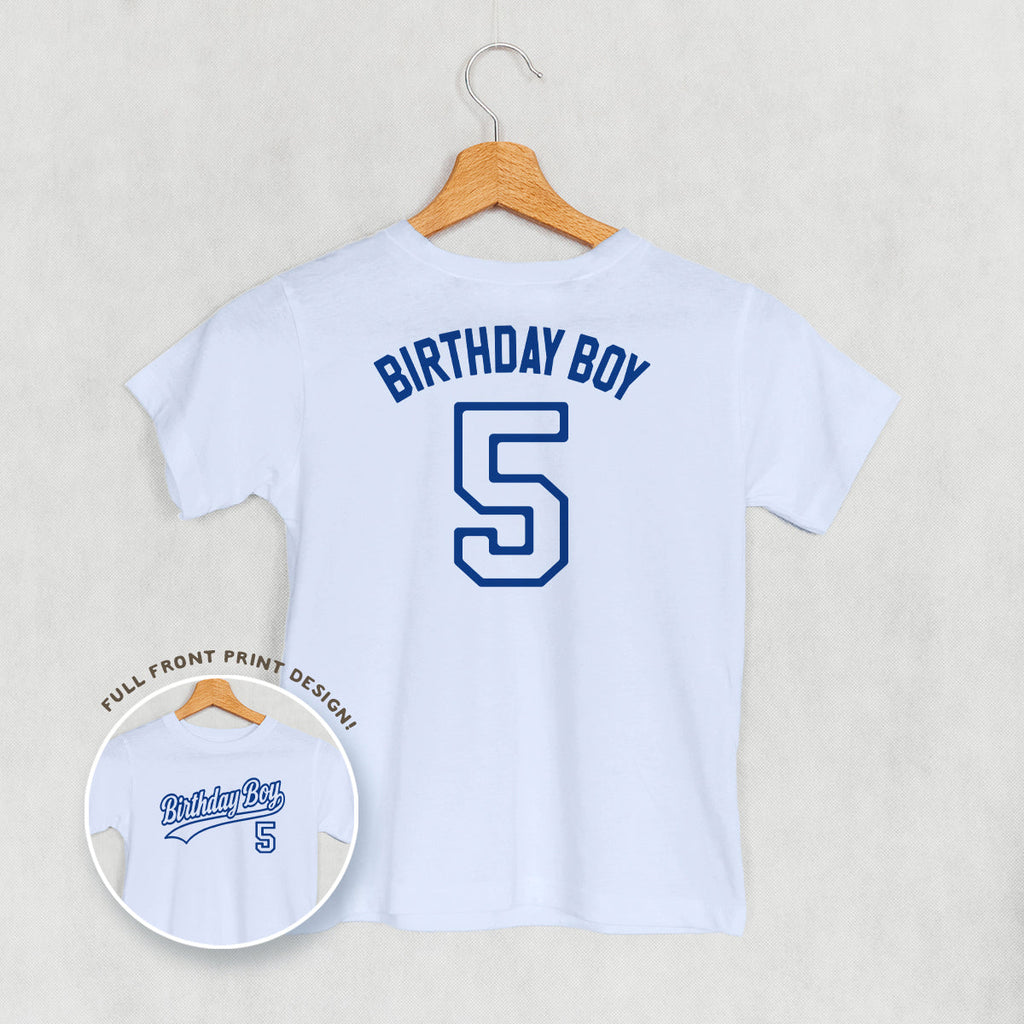 Birthday Boy Varsity #5 (Kids Back Print)