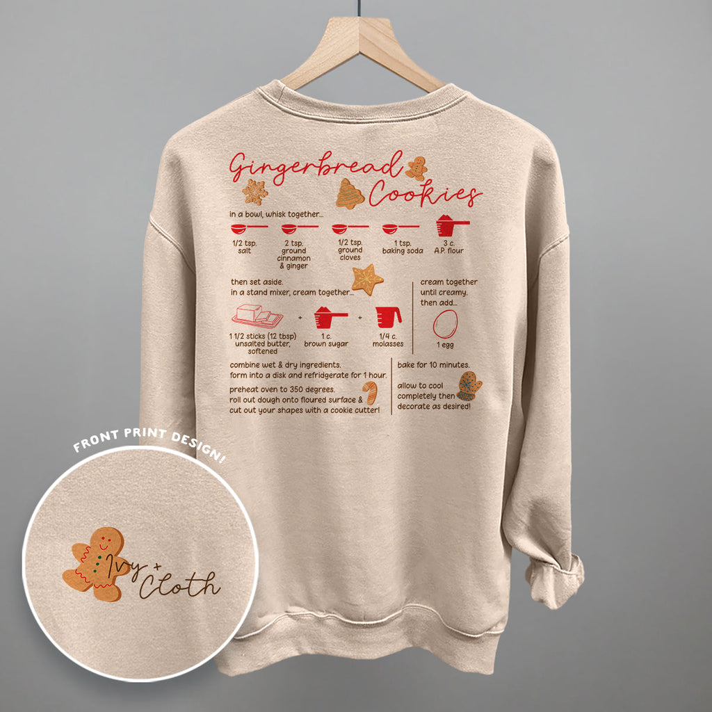 Gingerbread Cookie Recipe (Back Print)