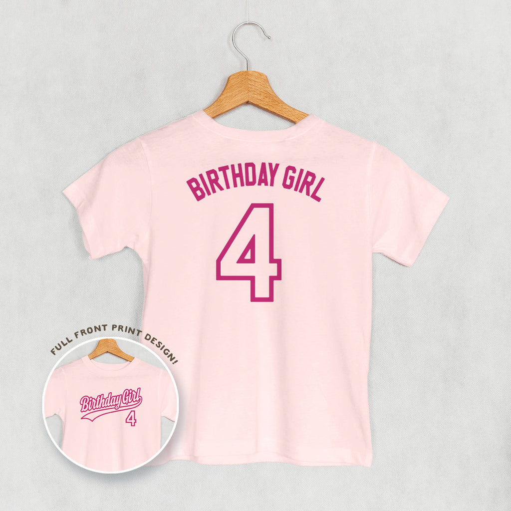 Birthday Girl Varsity #4 (Kids Back Print)
